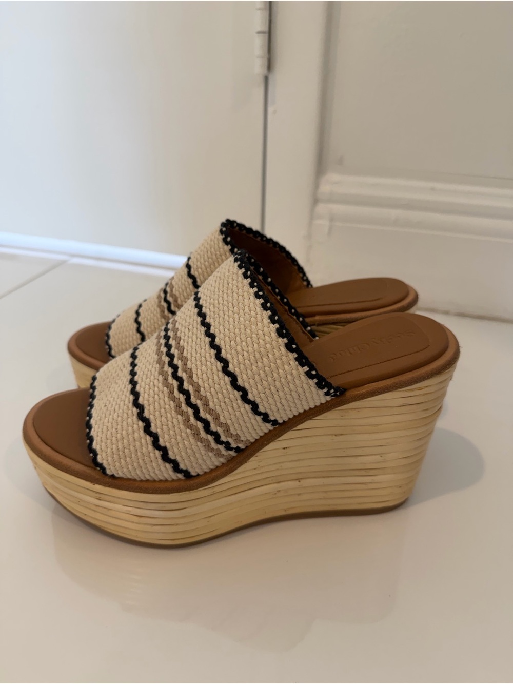 See By Chloe Woven platform wedge sandal